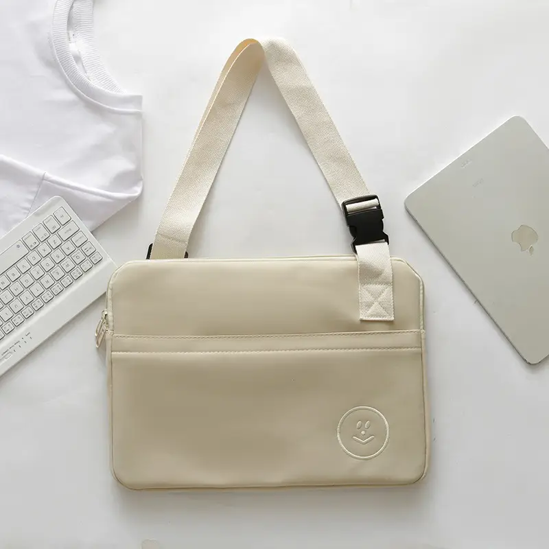 Pink Smiley Crossbody Bag for iPad Computer Protection