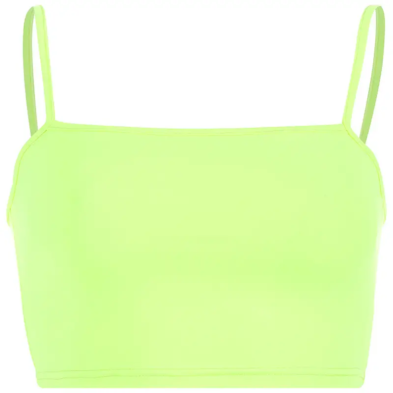 Fluorescent Green Backless Camisole for Women