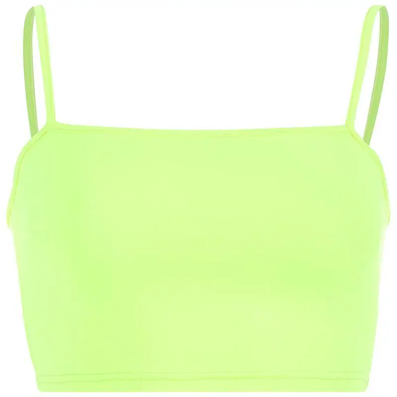 Fluorescent Green Backless Camisole for Women