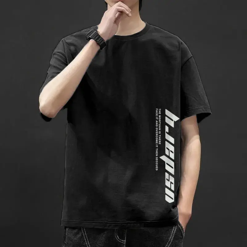 Men Blue Graphic T-Shirt Ice Silk 2021 - Image 39