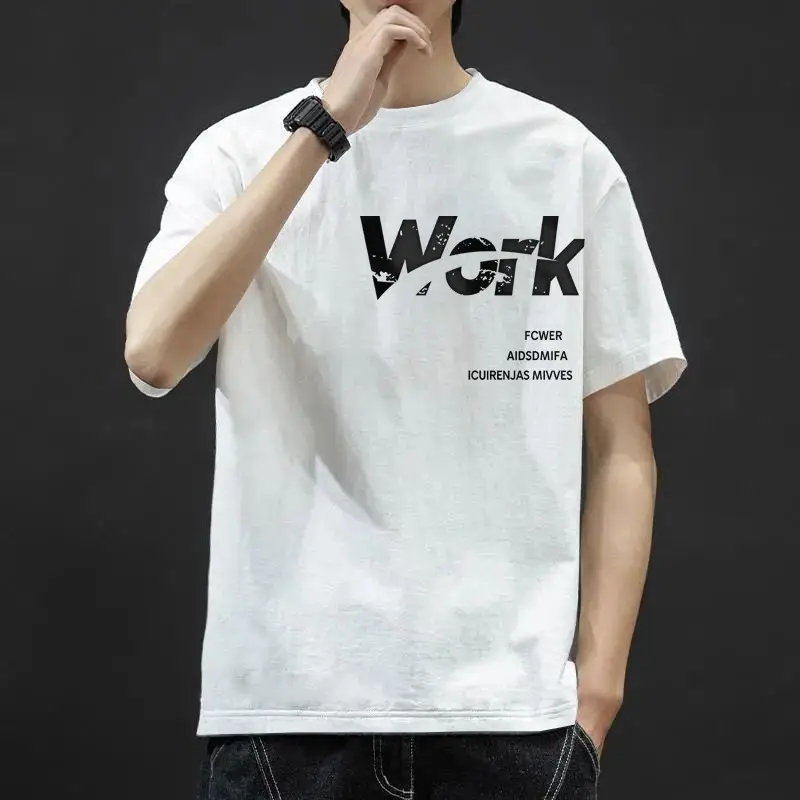 Men Blue Graphic T-Shirt Ice Silk 2021 - Image 21