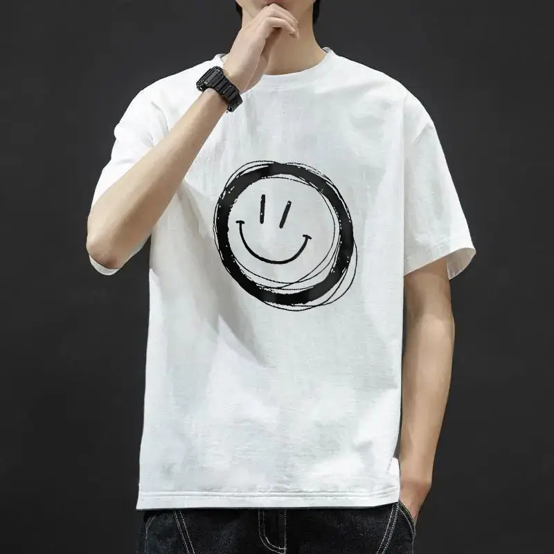 Men Blue Graphic T-Shirt Ice Silk 2021 - Image 29