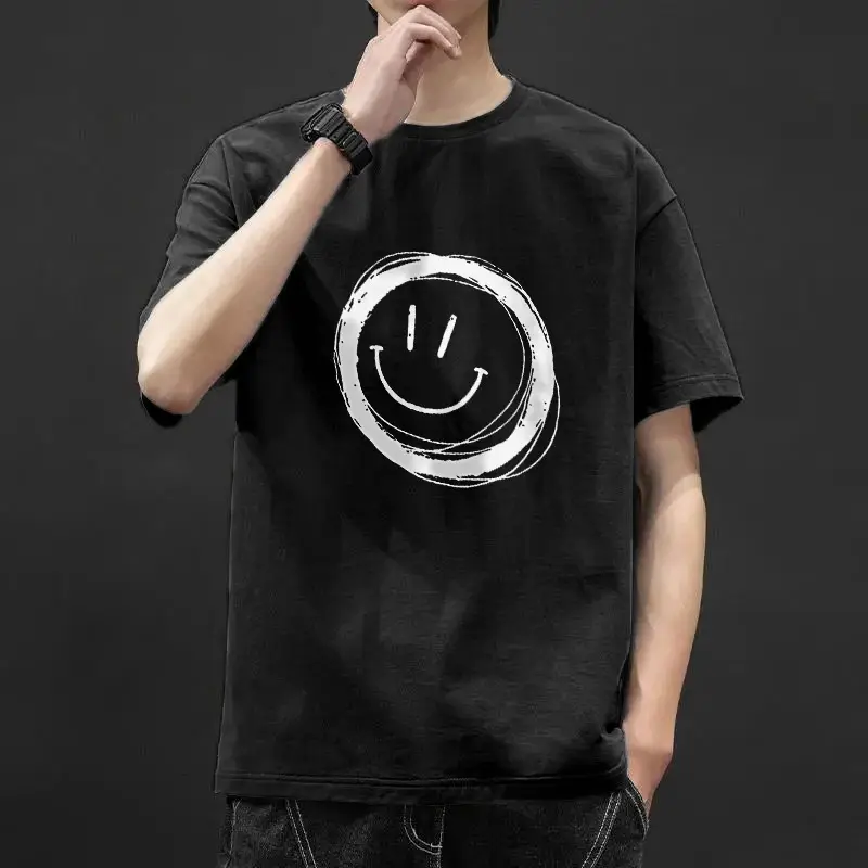 Men Blue Graphic T-Shirt Ice Silk 2021 - Image 30