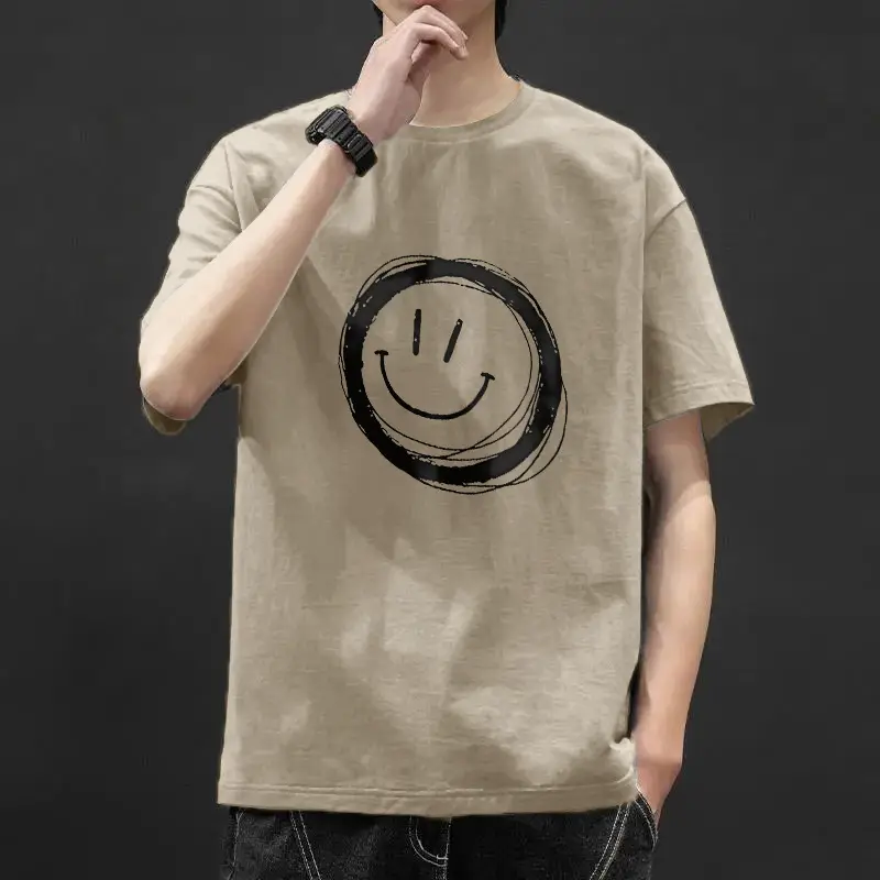 Men Blue Graphic T-Shirt Ice Silk 2021 - Image 31