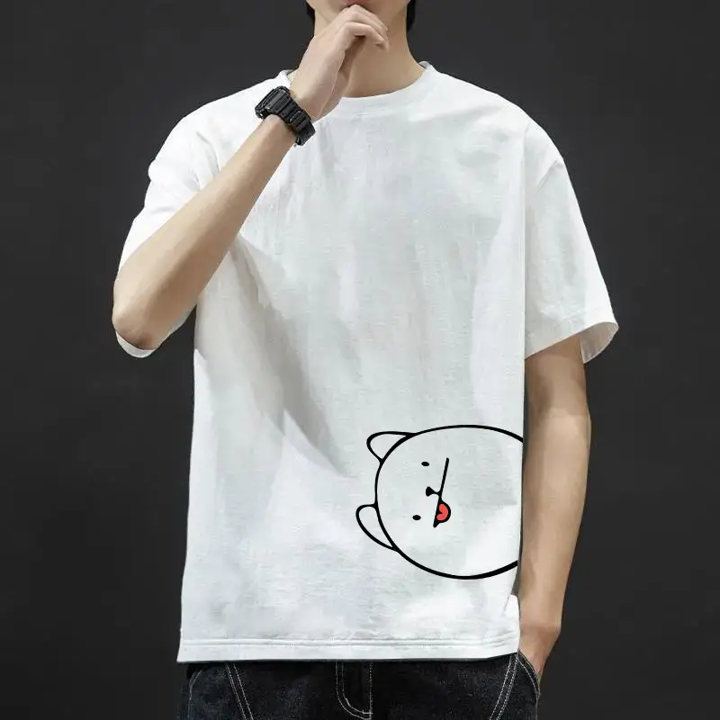 Men Blue Graphic T-Shirt Ice Silk 2021 - Image 33
