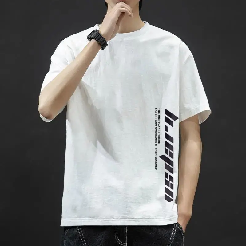 Men Blue Graphic T-Shirt Ice Silk 2021 - Image 9