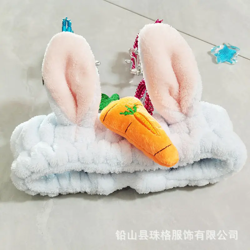 Sweet Rabbit Ears Hair Band with Carrot Design - Image 3