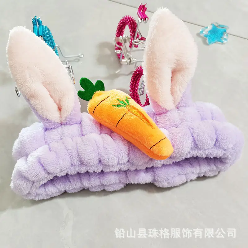 Sweet Rabbit Ears Hair Band with Carrot Design - Image 5