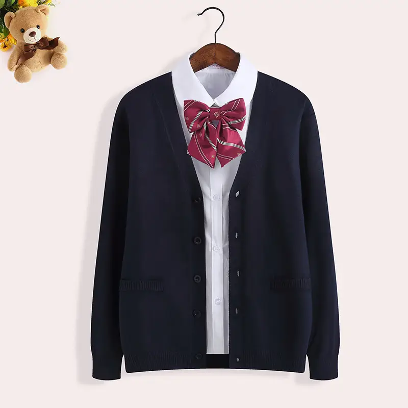 Men V-Neck Knit Cardigan Grey Summer Wear - Image 9