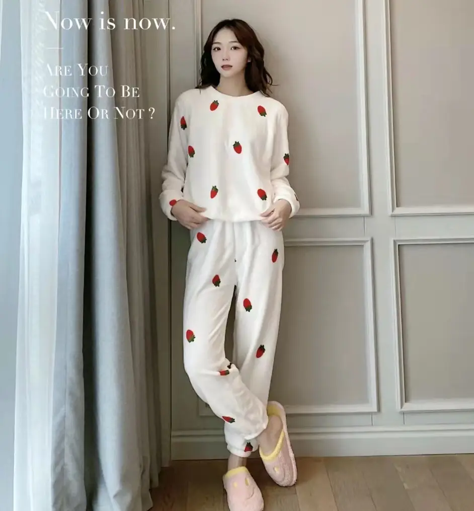 2025 New Autumn & Winter Large Size Coral Velvet Pajamas - Image 3