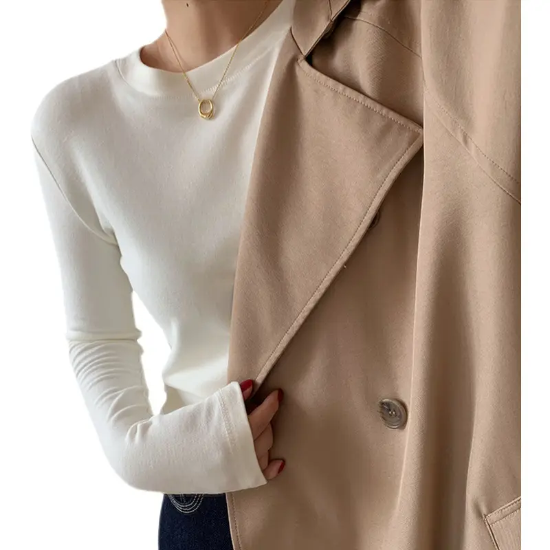 Women's Winter Long Sleeve T-Shirt with Warm Inner Layer