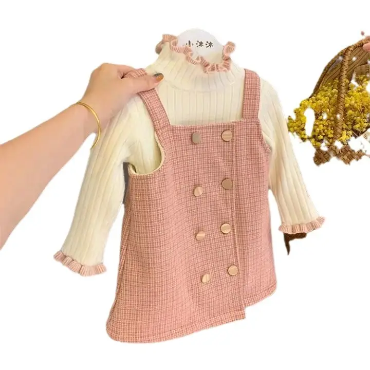 Girls Velvet High Collar Sweater Baby Girl Clothing