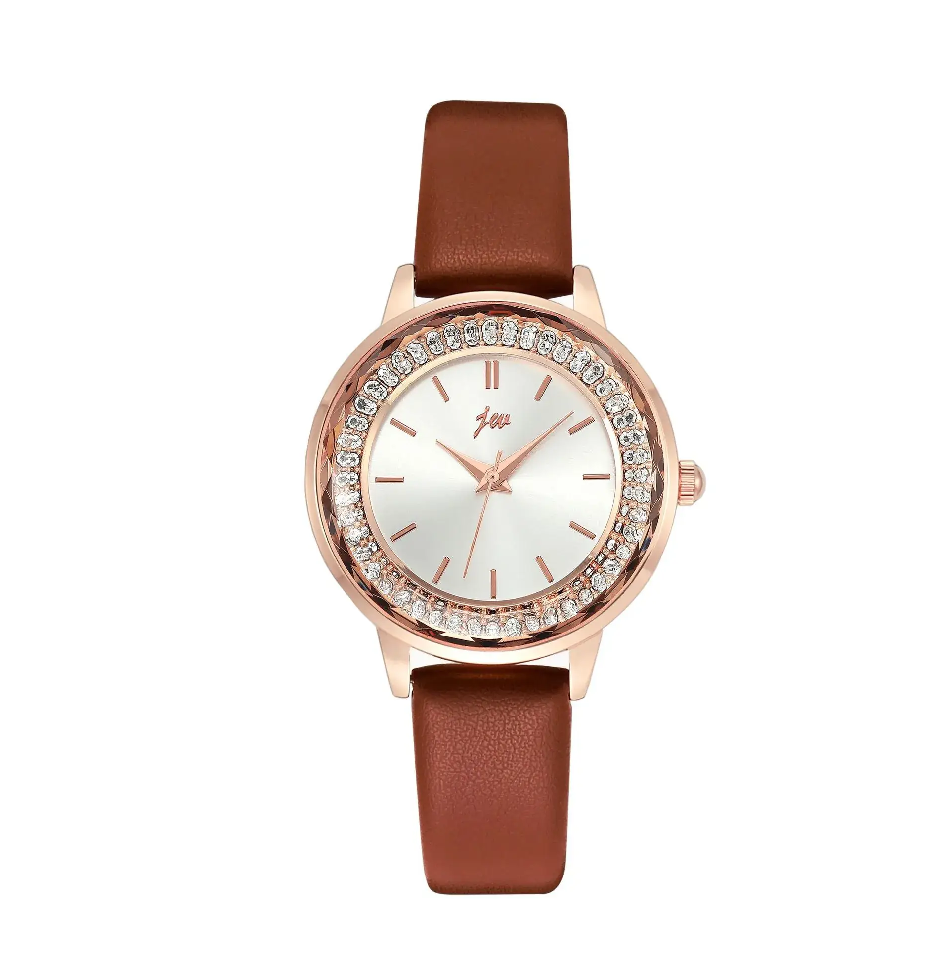 Ladies Rose Gold Quartz Watch with Crystal Band
