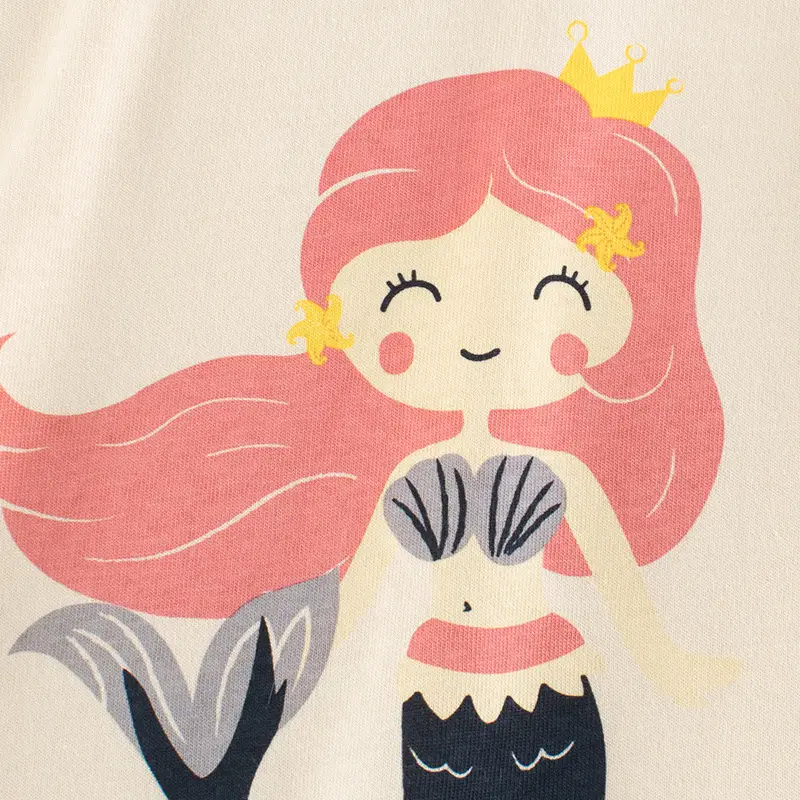 Autumn Cartoon Mermaid Coat for Girls Korean Design - Image 4