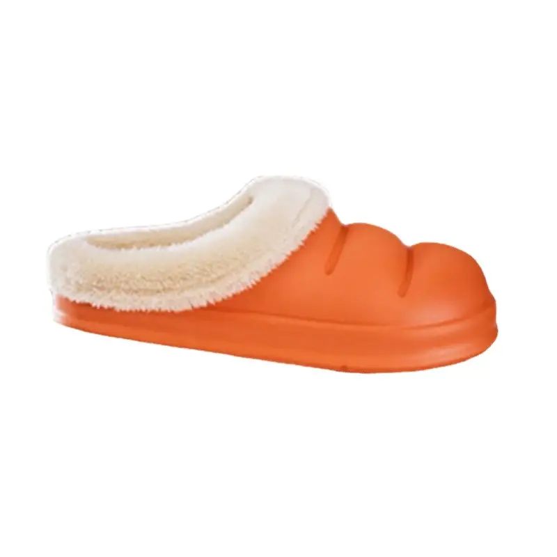 New Couple's Autumn and Winter Warm Stitched Thick-Soled Waterproof Coral Fleece Home Casual Cotton Slippers for Women, in Stock with Added Fleece - Image 9