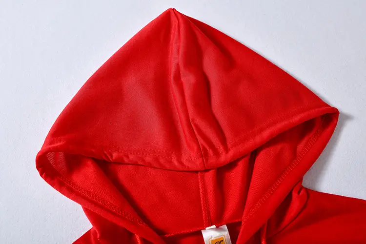 Red Sternum Rhinestone Hoodie with Zipper Front — feature 12