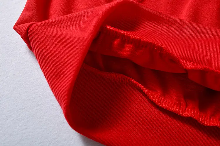 Red Sternum Rhinestone Hoodie with Zipper Front — feature 14