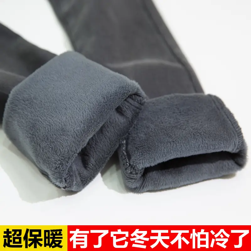 Fleece Lined Slimming Jeans Women High Waist 2021 Winter - Image 8