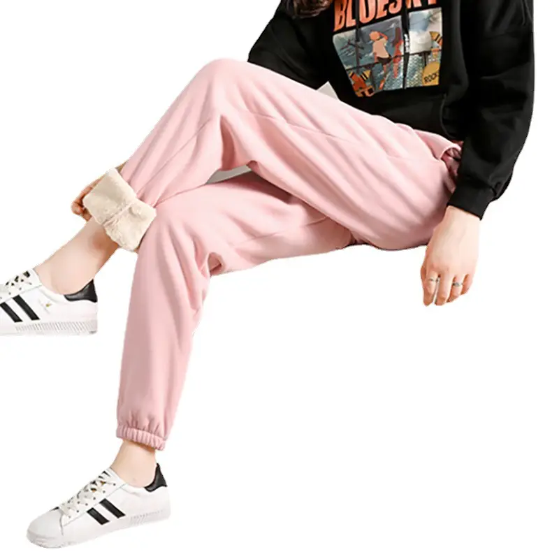 Black Harem Sweatpants Warm Winter Casual Pants