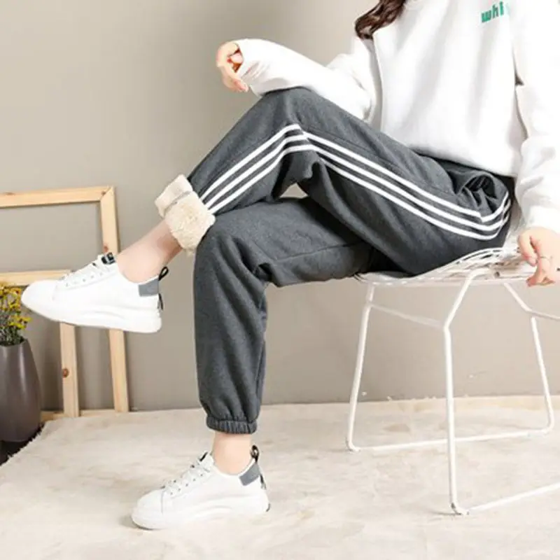 Black Harem Sweatpants Warm Winter Casual Pants