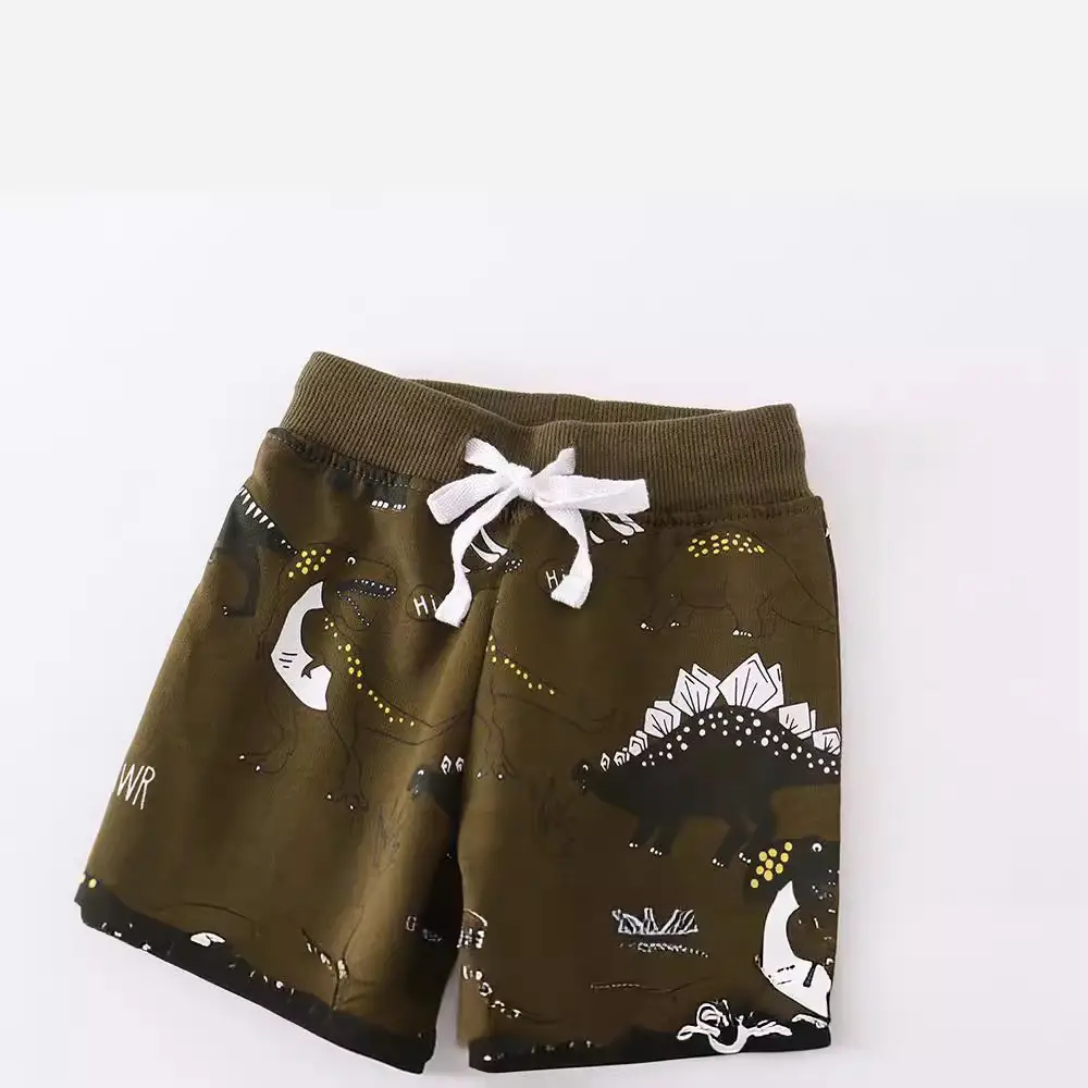 Kids Cotton Tarky Pants Brown Cat Print - Image 2