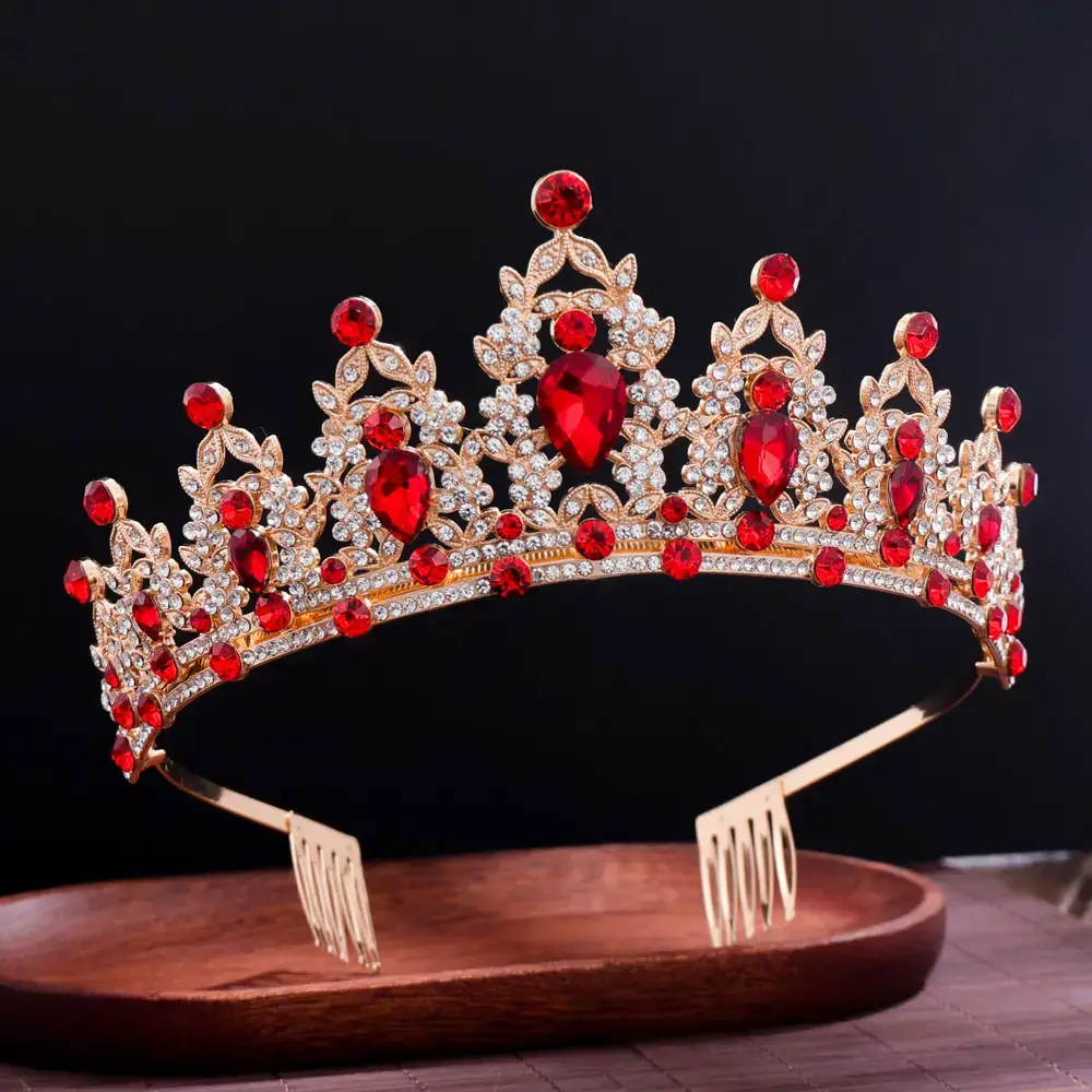 European Gem Crown Baroque Wedding Hair Band - Image 47