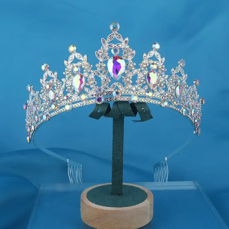 European Gem Crown Baroque Wedding Hair Band — feature 12