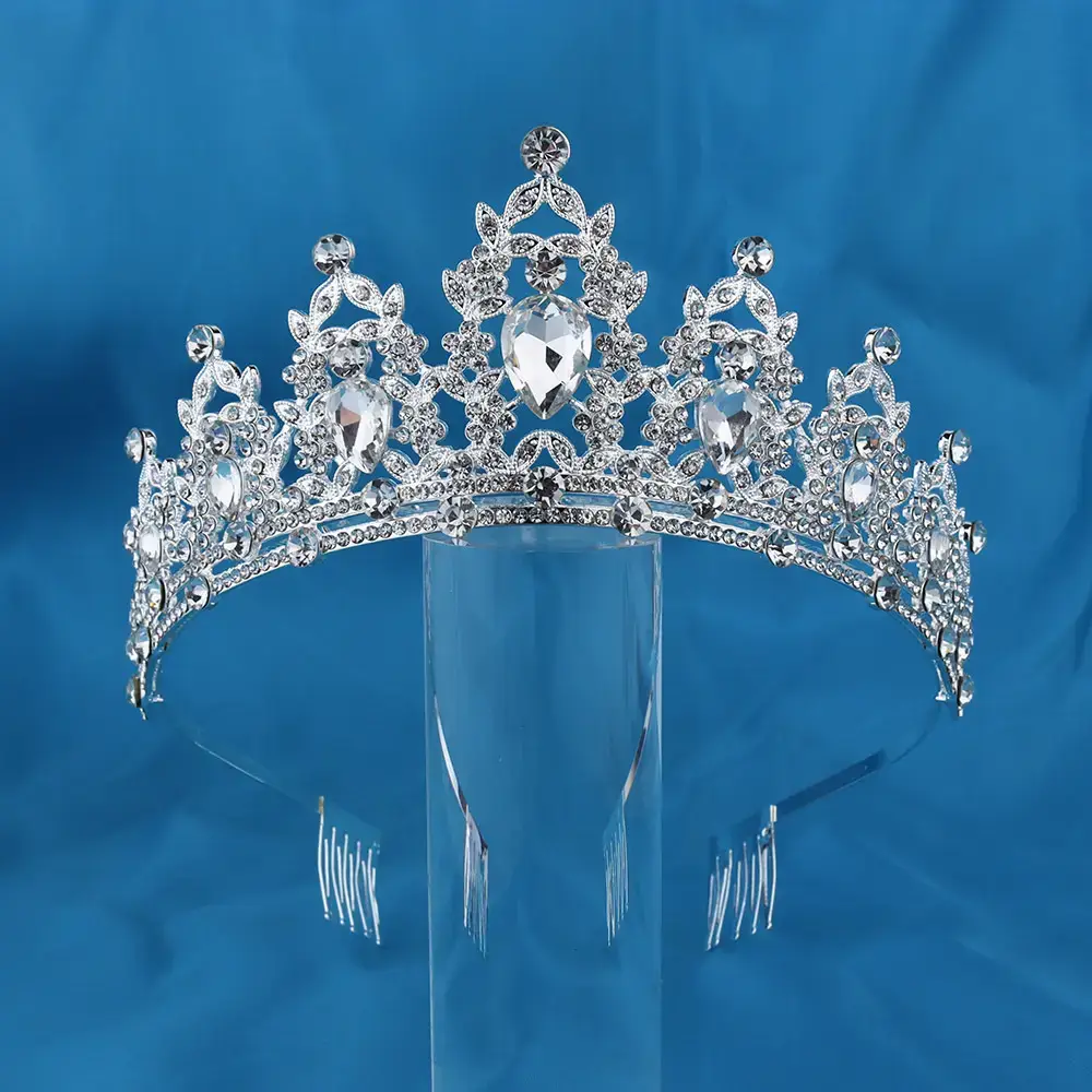 European Gem Crown Baroque Wedding Hair Band — feature 13