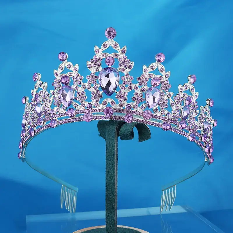 European Gem Crown Baroque Wedding Hair Band — feature 14