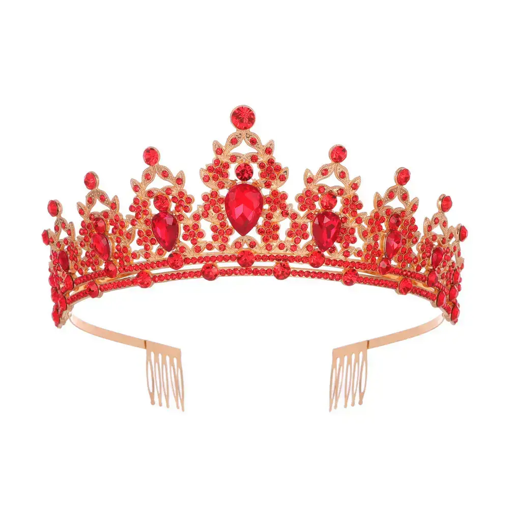 European Gem Crown Baroque Wedding Hair Band — feature 21