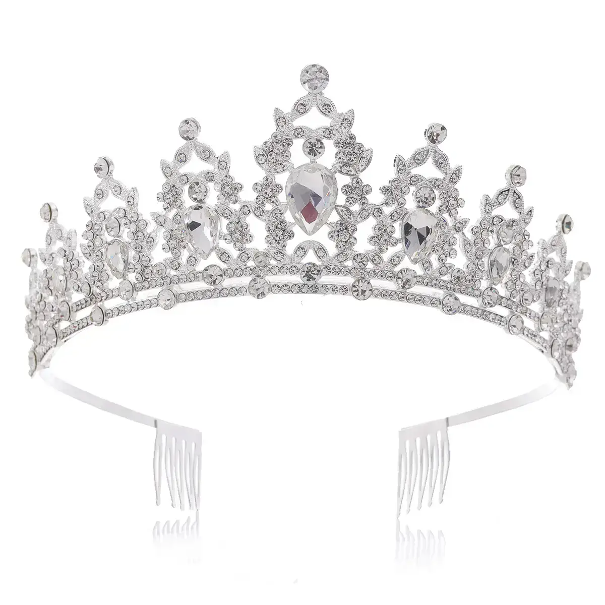 European Gem Crown Baroque Wedding Hair Band — feature 5