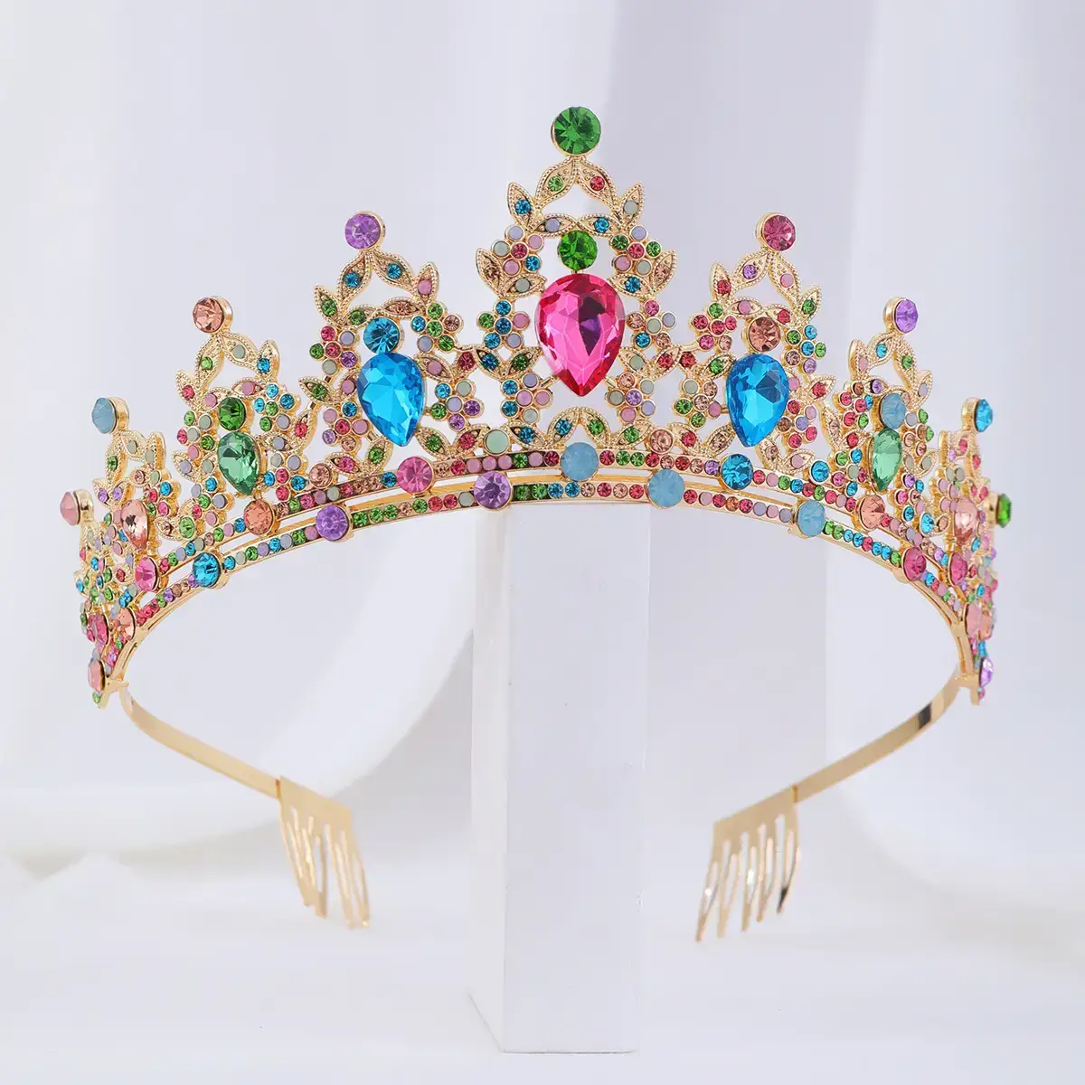 European Gem Crown Baroque Wedding Hair Band — feature 6