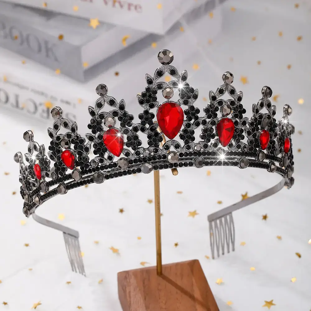 European Gem Crown Baroque Wedding Hair Band — feature 7