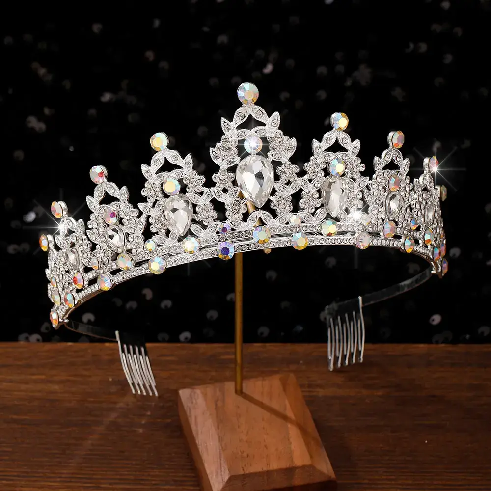 European Gem Crown Baroque Wedding Hair Band — feature 9