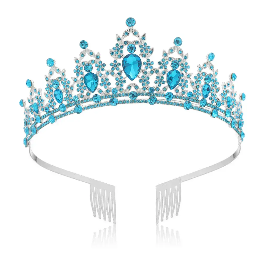 European Gem Crown Baroque Wedding Hair Band - Image 15