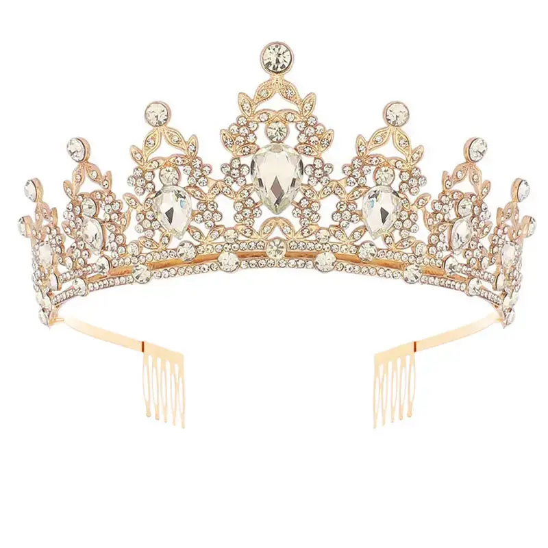 European Gem Crown Baroque Wedding Hair Band - Image 2