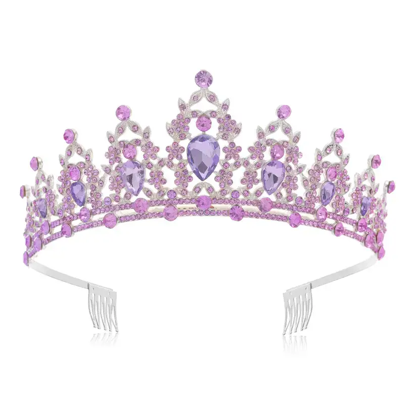 European Gem Crown Baroque Wedding Hair Band - Image 21