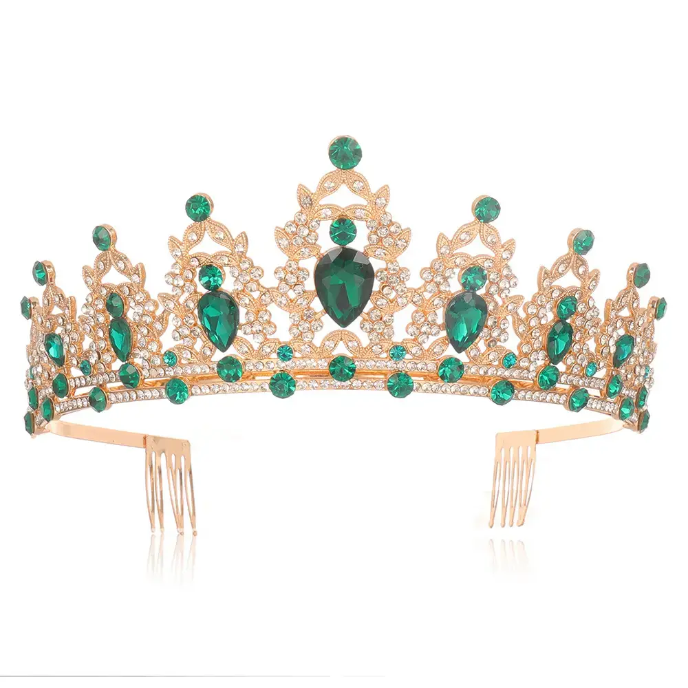 European Gem Crown Baroque Wedding Hair Band - Image 23