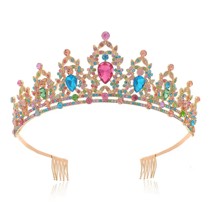 European Gem Crown Baroque Wedding Hair Band - Image 24