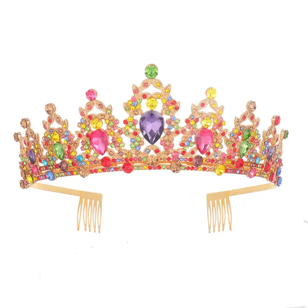 European Gem Crown Baroque Wedding Hair Band - Image 25