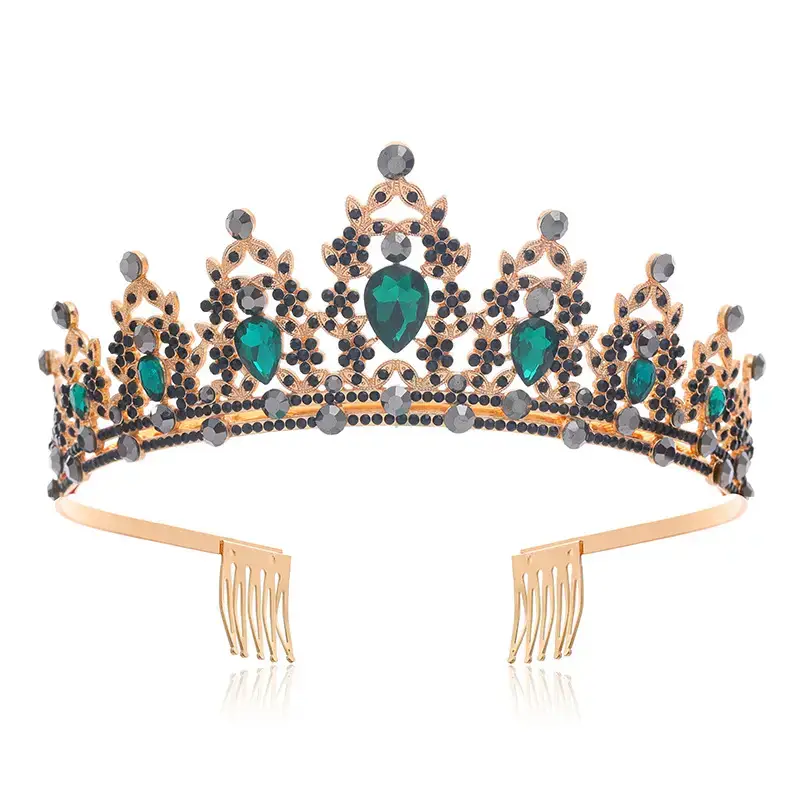 European Gem Crown Baroque Wedding Hair Band - Image 27
