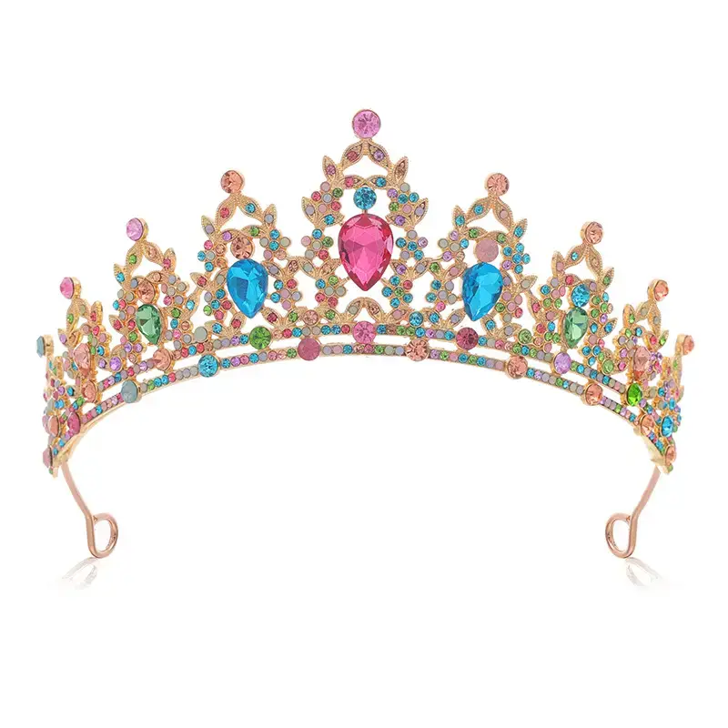 European Gem Crown Baroque Wedding Hair Band - Image 30