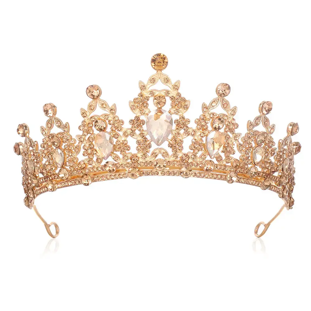 European Gem Crown Baroque Wedding Hair Band - Image 36