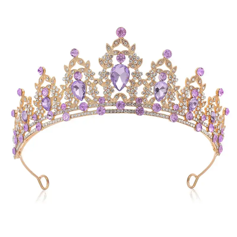 European Gem Crown Baroque Wedding Hair Band - Image 39