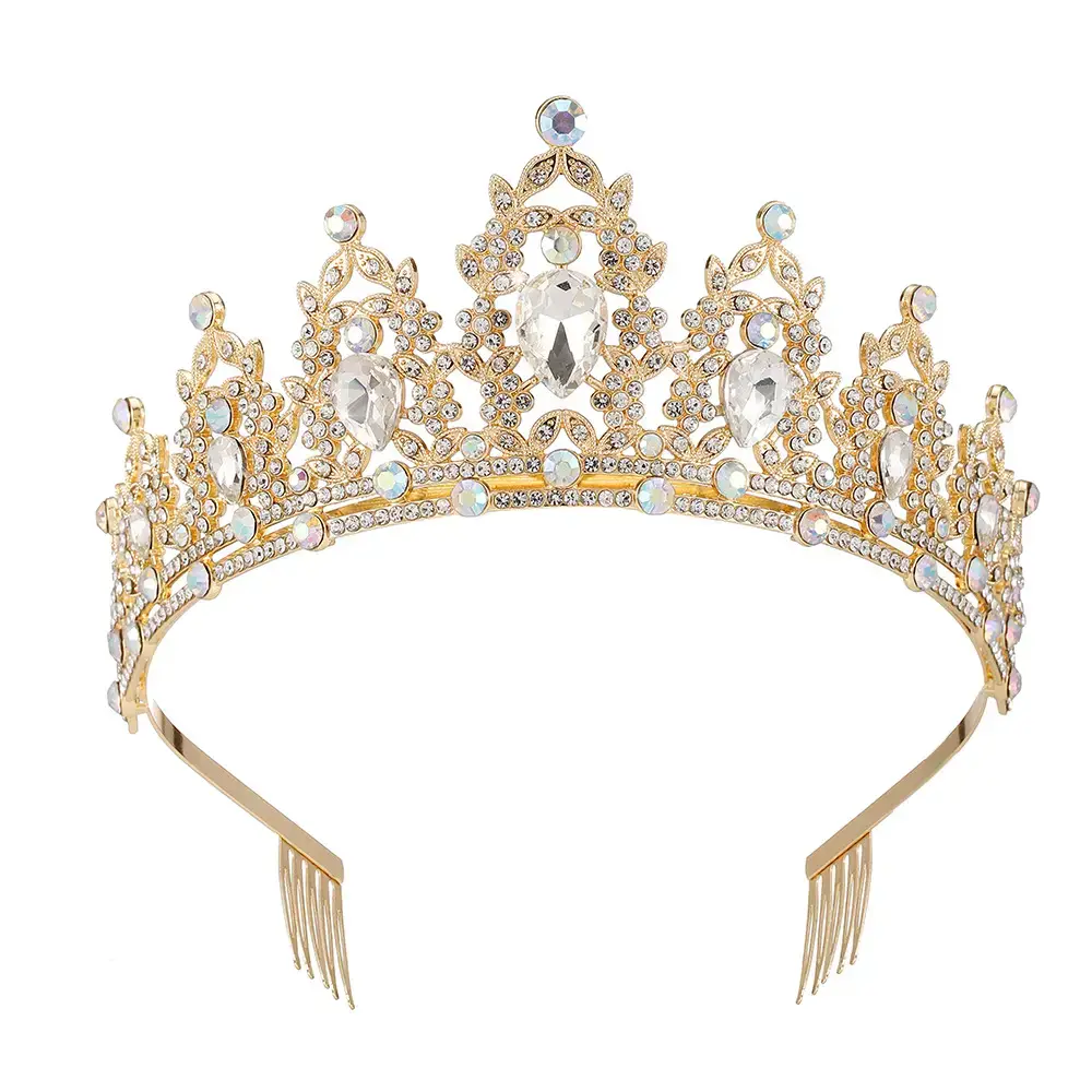 European Gem Crown Baroque Wedding Hair Band - Image 4