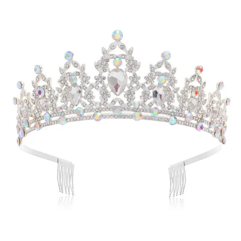 European Gem Crown Baroque Wedding Hair Band - Image 5