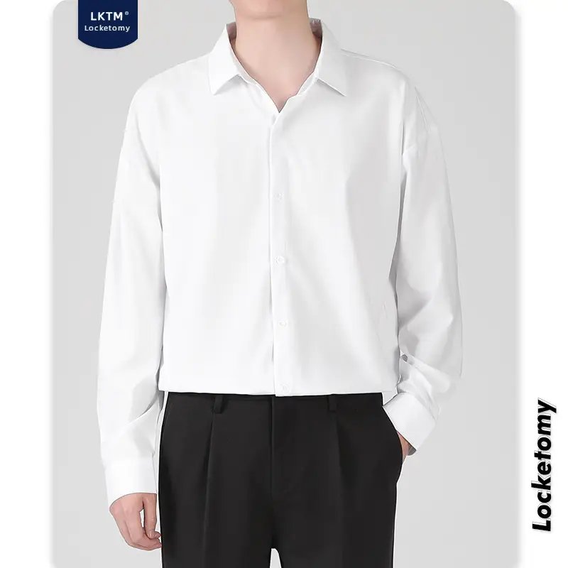 Men Black Loose Straight Pants Casual Dress Pants - Image 13