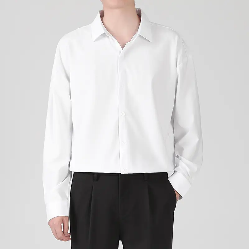 Men Black Loose Straight Pants Casual Dress Pants - Image 7