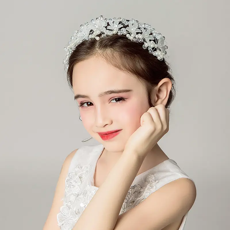 Fairy Princess Hairband with Flower Garland for Girls - Image 4