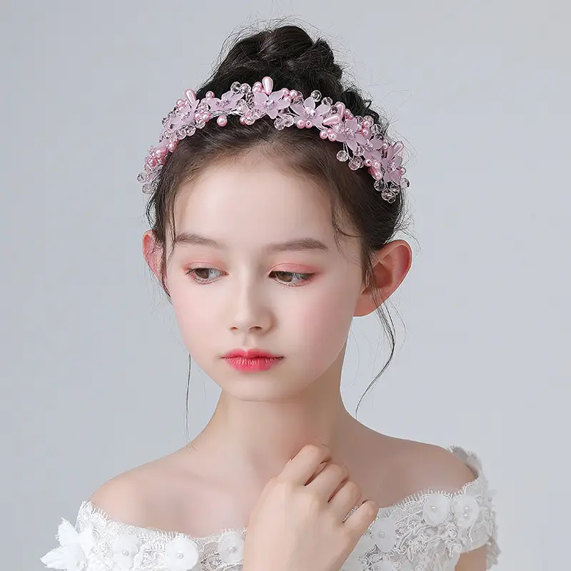 Fairy Princess Hairband with Flower Garland for Girls - Image 2